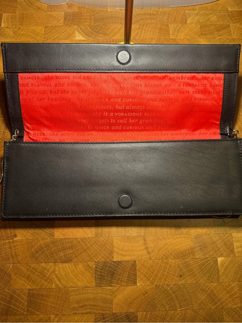 Kate Spade New York “Mix It Up” Black Leather Clutch Wallet Crossbody Bag